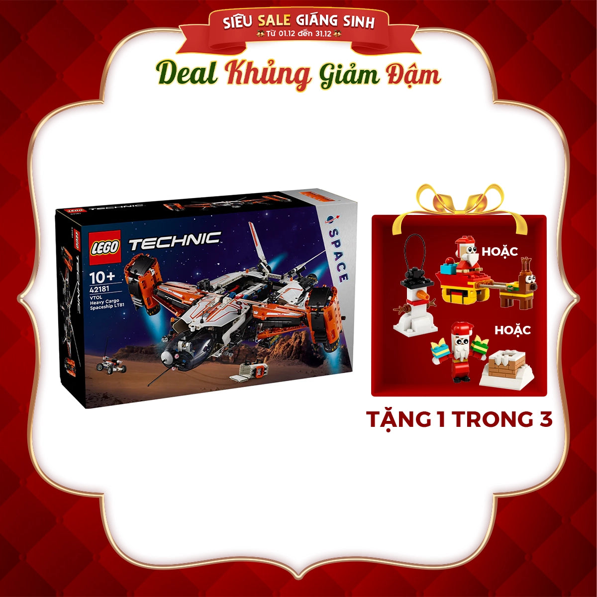 Đồ chơi lắp ráp Tàu vũ trụ chở hàng VTOL LT81 LEGO TECHNIC 42181