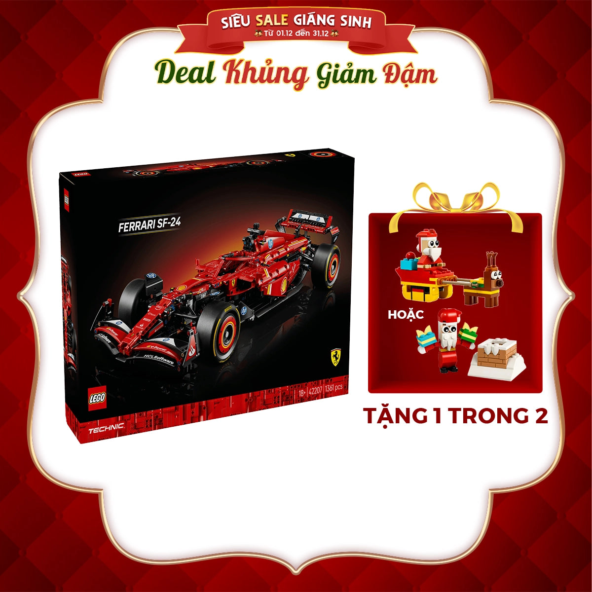 Đồ Chơi Lắp Ráp Xe Ferrari SF-24 F1 LEGO TECHNIC 42207