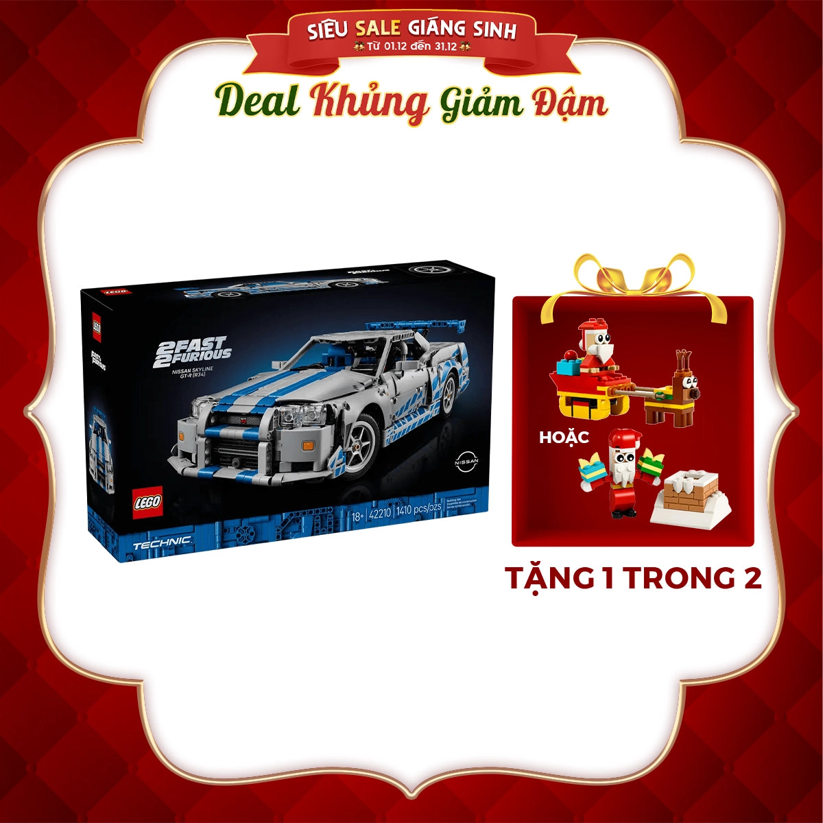 Đồ Chơi Lắp Ráp Xe Đua Nissan Skyline GT-R (R34) LEGO TECHNIC 42210