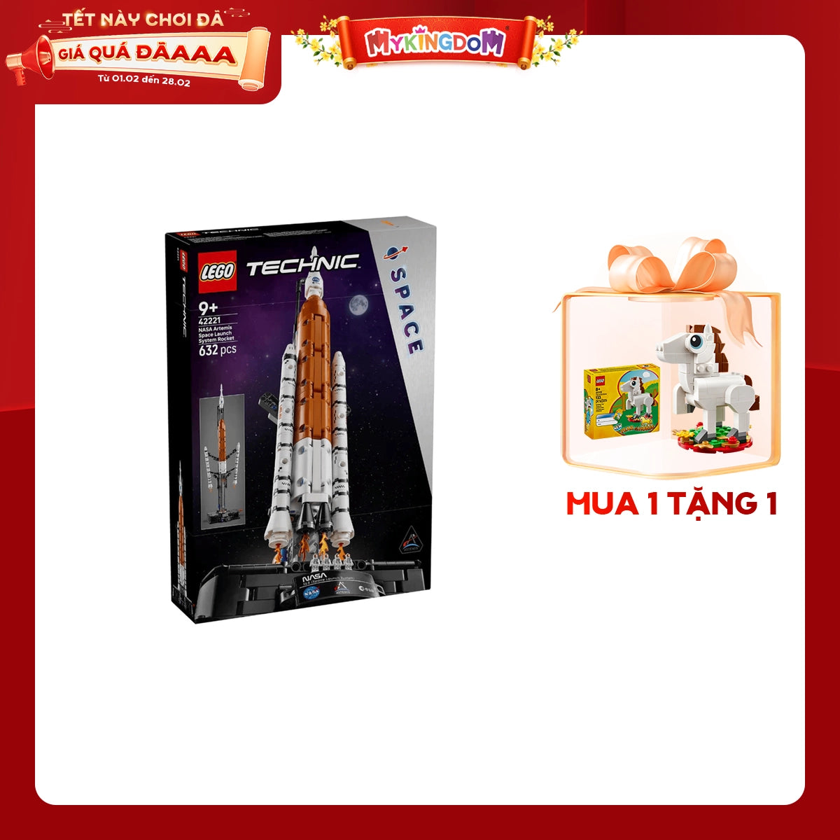 Đồ Chơi Lắp Ráp Bệ Phóng Tên Lửa NASA Artemis LEGO TECHNIC 42221