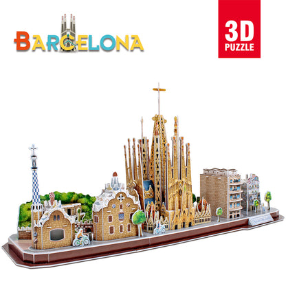 Đồ chơi trẻ em xếp hình 3D: Thành phố Barcelona PUZZLES MC256H