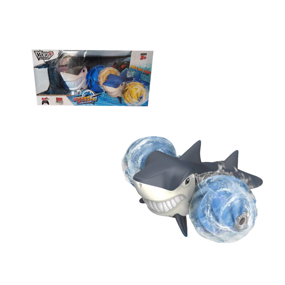 Đồ chơi xe cá mập bơi trong nước/ chạy trên cạn (xanh) VECTO VT16A01