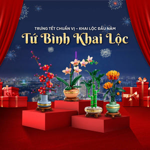 Đồ Chơi Lắp Ráp Combo Đào Lan Cúc Thần Tài LEGO BOTANICALS CBTET