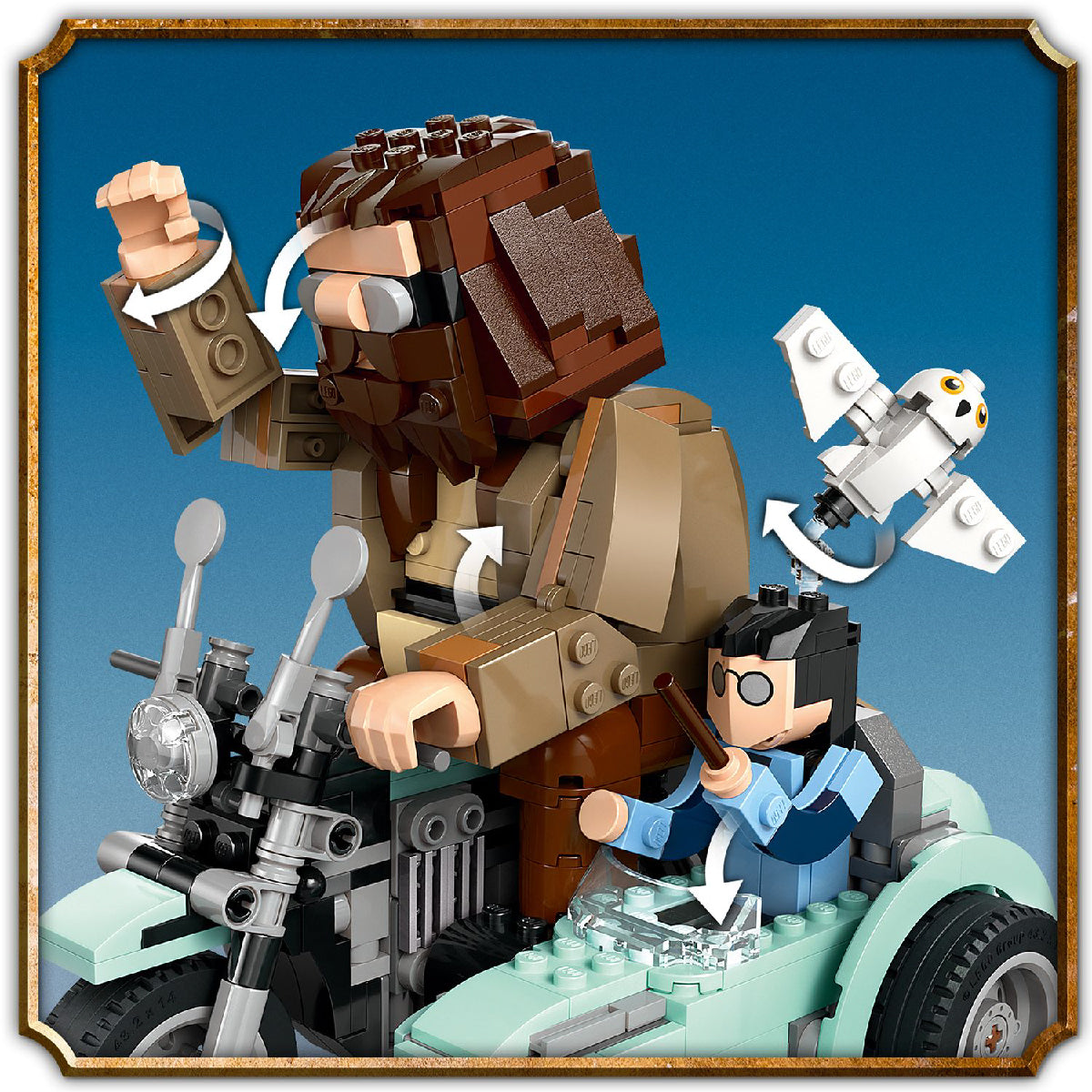 Đồ Chơi Lắp Ráp Mô Tô Bay Cùng Bác Hagrid và Harry LEGO HARRY POTTER 76443