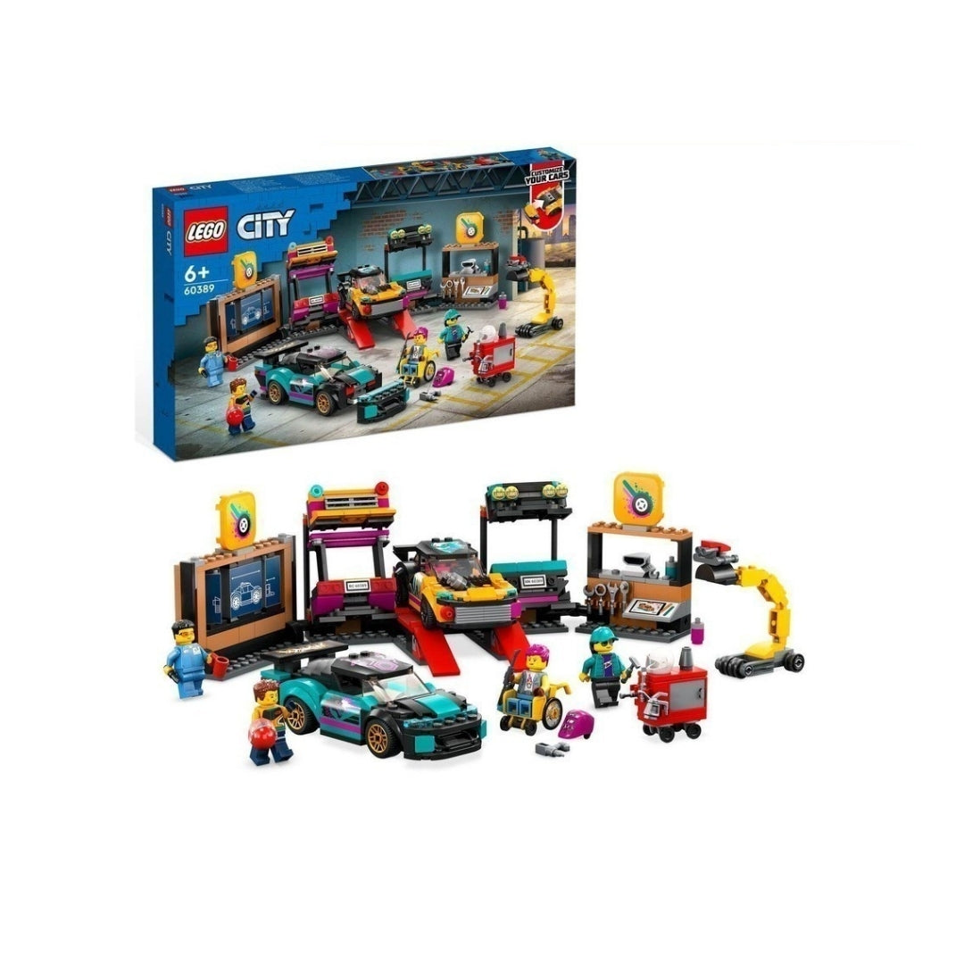 Đồ Chơi Lắp Ráp Trạm Ga-Ra Nâng Cấp Xe Đua LEGO CITY 60389