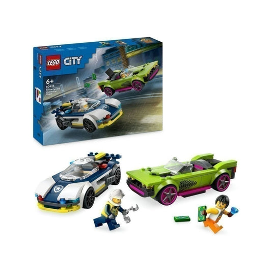LEGO CITY 60415 police car chasing criminal assembly toy