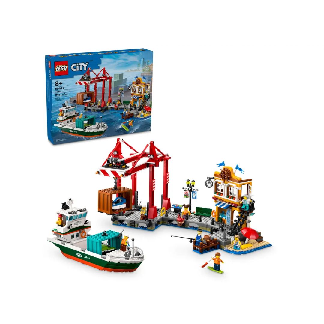 Đồ Chơi Lắp Ráp Hệ Thống Cảng Biển Và Tàu Chở Hàng Lego City 60422 (1226 Chi Tiết)