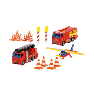 Mô Hình Bộ Quà Tặng Xe Và Máy Bay Cứu Hỏa SIKU 6330