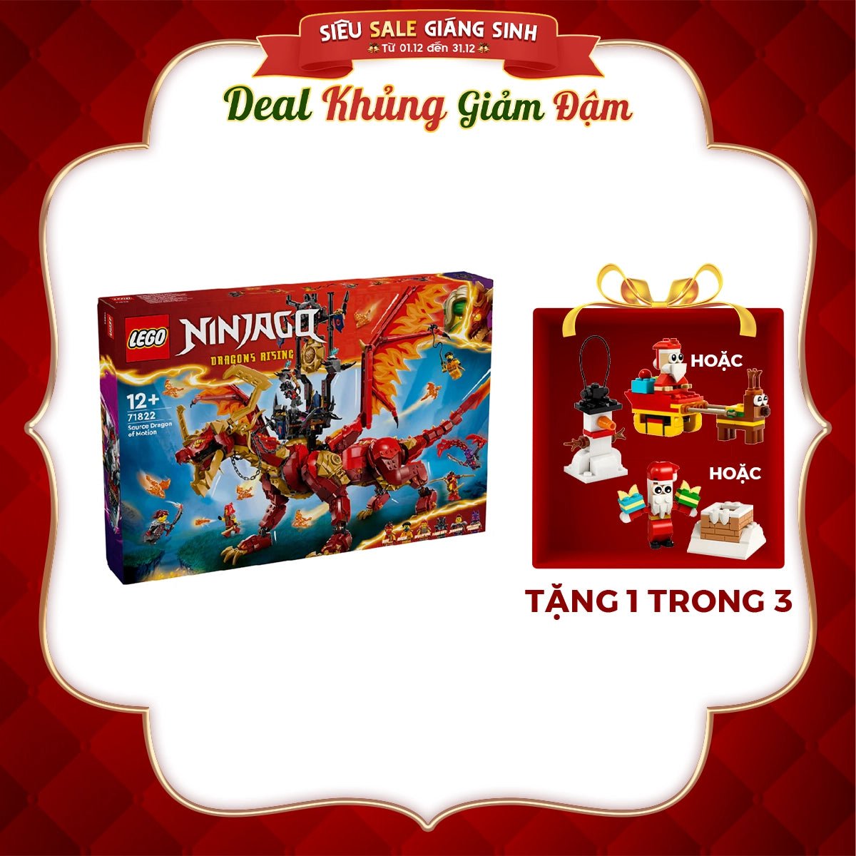 Đồ Chơi Lắp Ráp Rồng Lửa Bóng Đêm Của Kai LEGO NINJAGO 71822 (1716 chi tiết)