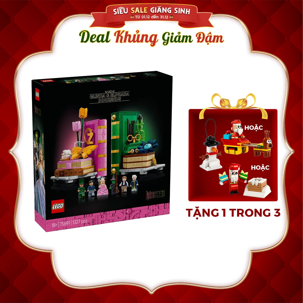 Đồ Chơi Lắp Ráp Trang Trí Kệ Sách Glinda & Elphaba LEGO SEASONS AND OCCASIONS 75691