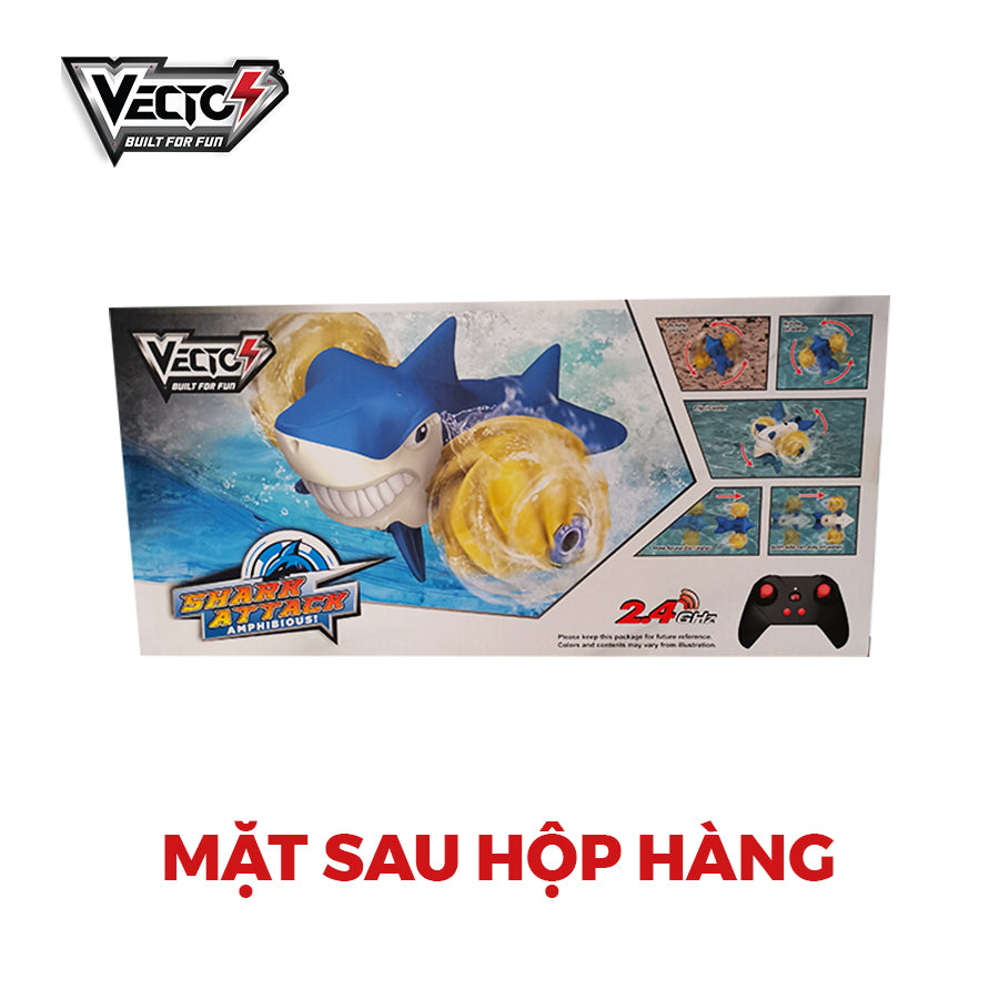 Đồ chơi xe cá mập bơi trong nước/ chạy trên cạn (xanh) VECTO VT16A01