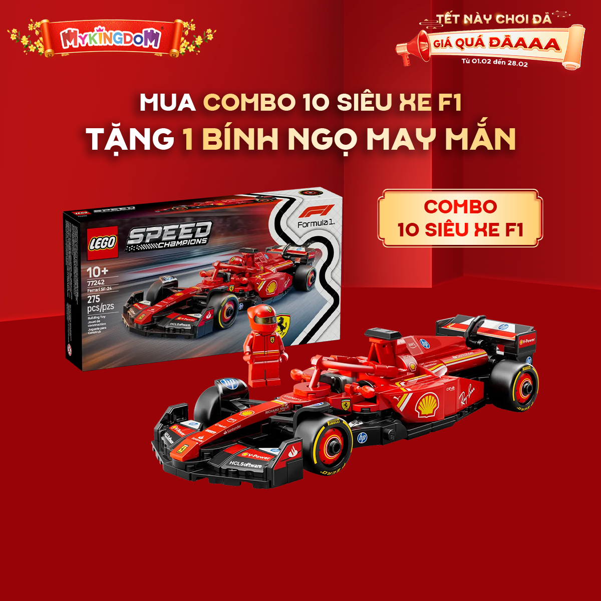 Đồ Chơi Lắp Ráp Combo 10 Siêu Xe F1 LEGO SPEED CHAMPIONS CB-10F1