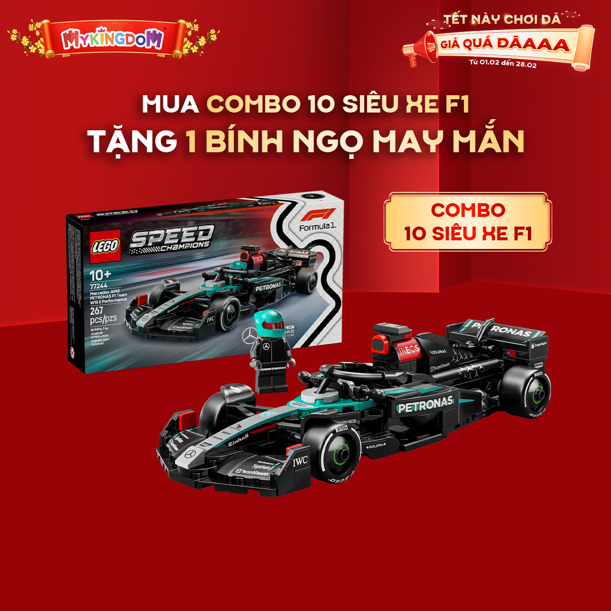 Đồ Chơi Lắp Ráp Combo 10 Siêu Xe F1 LEGO SPEED CHAMPIONS CB-10F1