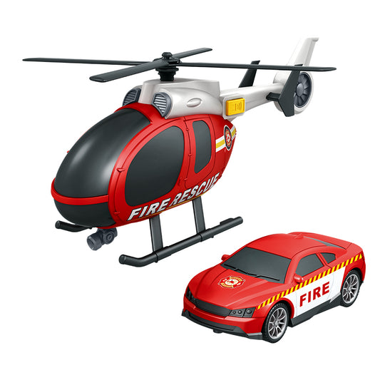 VECTO VT75P firefighting vehicle and helicopter toys