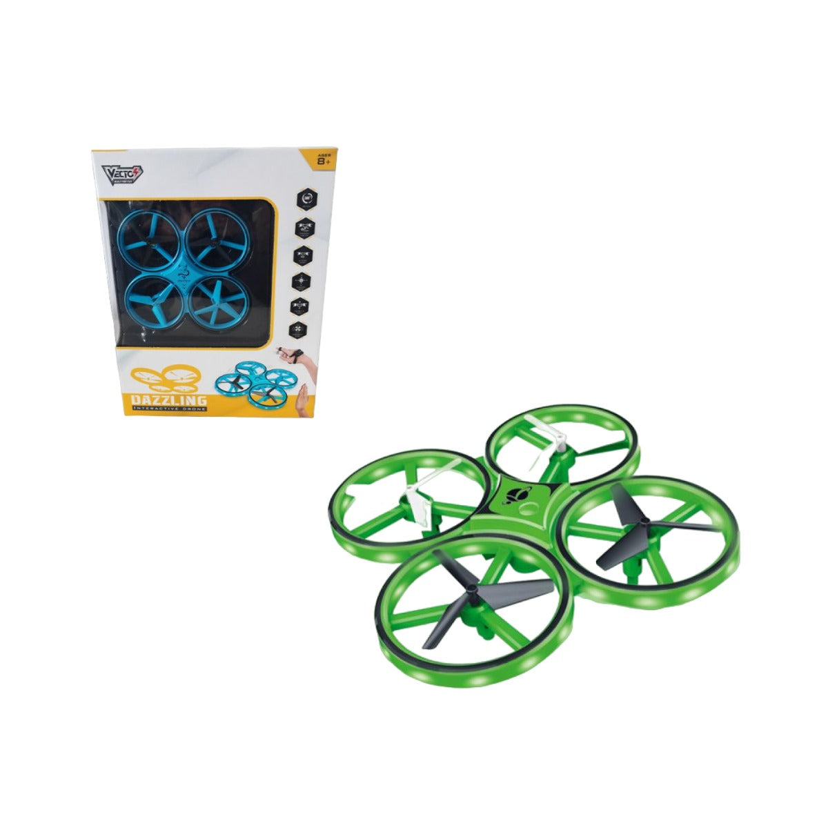 Đồ Chơi Drone Dazzling Điều Khiển Bằng Đồng Hồ (Xanh Lá) Vecto Vt010b