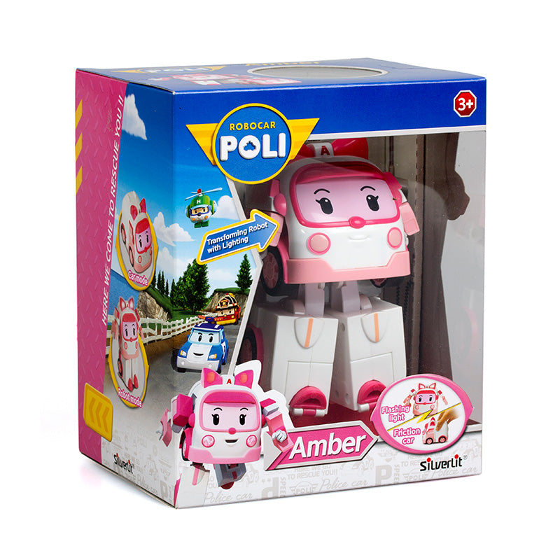 Robot Biến Hình Xe Cứu Thương Amber Có Chạy Trớn & Ánh Sáng Robocar Poli 83095