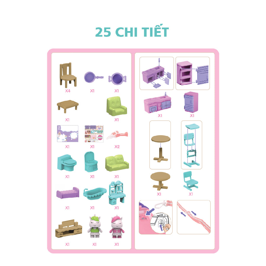 Ngôi Nhà Kỳ Lân Hồng SWEET HEART SH4271