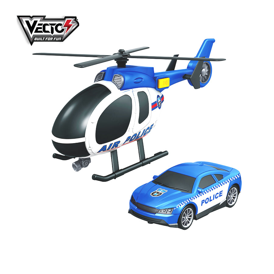 Đồ chơi xe và trực thăng cảnh sát VECTO VT73P