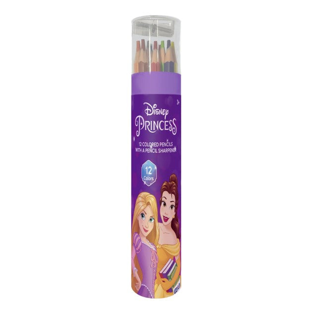 Bộ 12 Bút Chì Màu Kèm Gọt Disney Princess RED RIDGE 100282