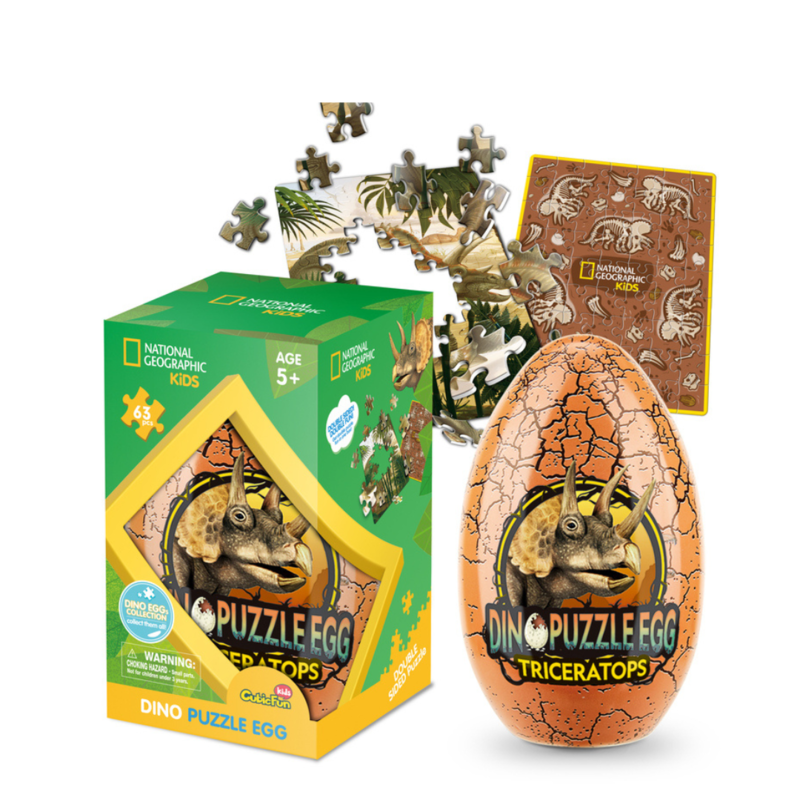 Xếp Hình 2d Nat Geo: Trứng Khủng Long Triceratops Puzzles Ds1042h