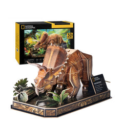 Đồ chơi trẻ em xếp hình 3D Nat Geo: Khủng long Triceratops PUZZLES DS1052H
