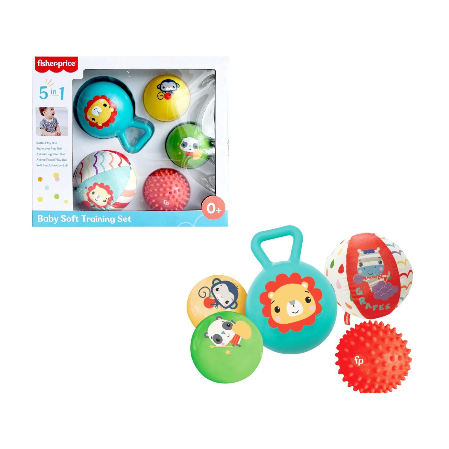 Bộ Đồ Chơi Banh Mềm 5 Món Cho Bé Fisher-Price F0906
