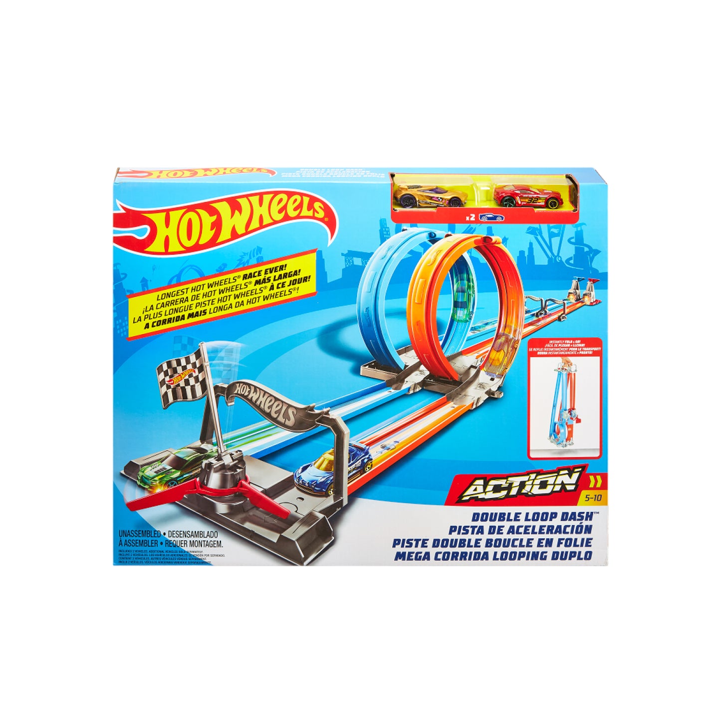 Hot Wheels HOT WHEELS GFH85 super fast double helix folding track
