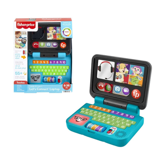 Đồ chơi vui học máy tính xách tay có đèn và nhạc FISHER PRICE MATTEL HCF33