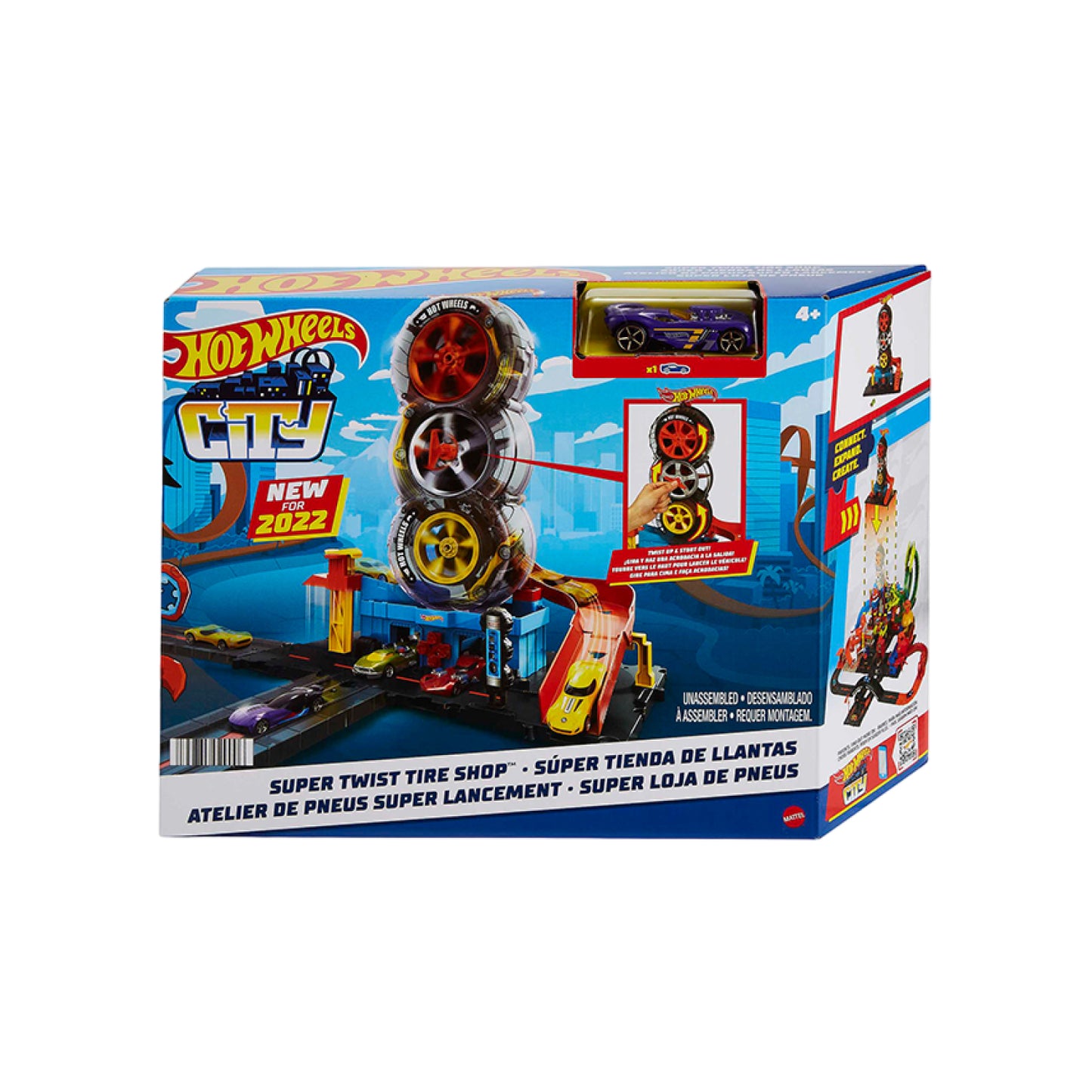 Trạm vận chuyển 3 lốp xe xoay vòng Hot Wheels HOT WHEELS HDP02