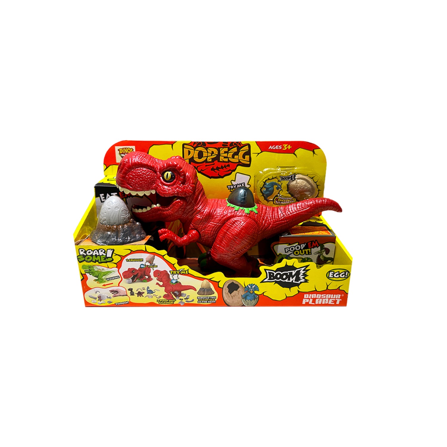 Khủng Long Ăn Trứng Đẻ Ra Nhân Vật Pop Egg Đỏ Dinos Party Hg13230264