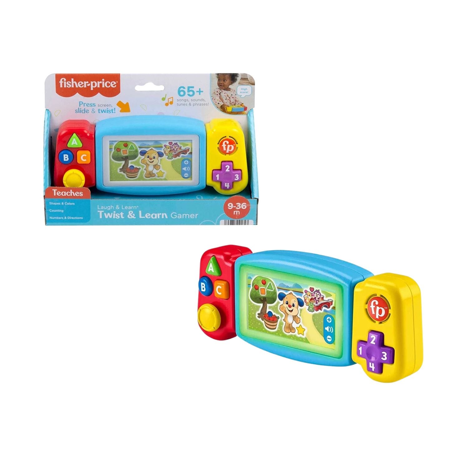 Máy Chơi Game Vui Học 2 Tay Cầm Cho Bé Fisher Price Mattel Hjn97
