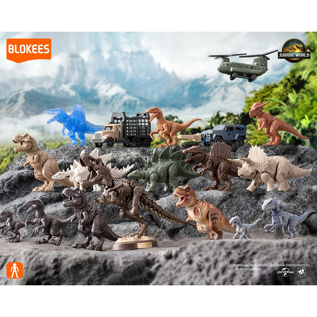 Đồ Chơi Mô Hình Jurasic World Bộ Sưu Tập Ngẫu Nhiên 01 BLOKEES 75641
