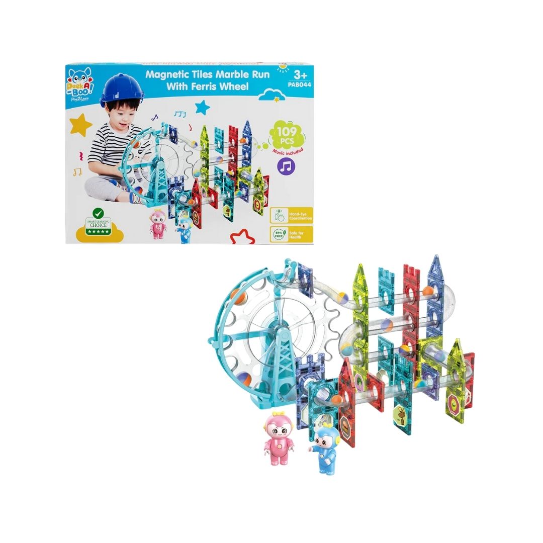 Đồ chơi STEAM xếp hình nam châm với vòng xoay-109 chi tiết PEEK A BOO PAB044