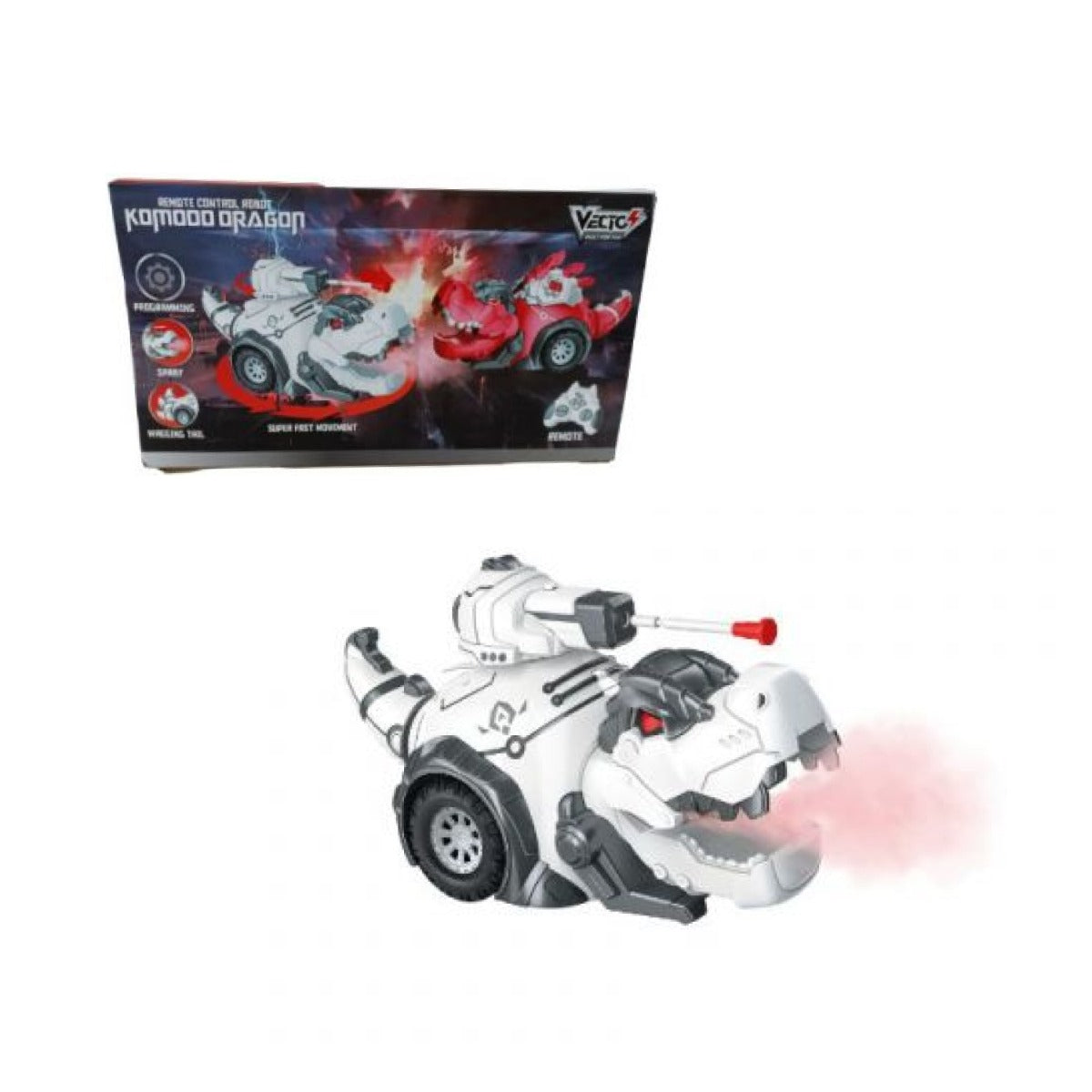 Đồ chơi Robot điều khiển từ xa Rồng Komodo phun khói trắng VECTO VTYS01