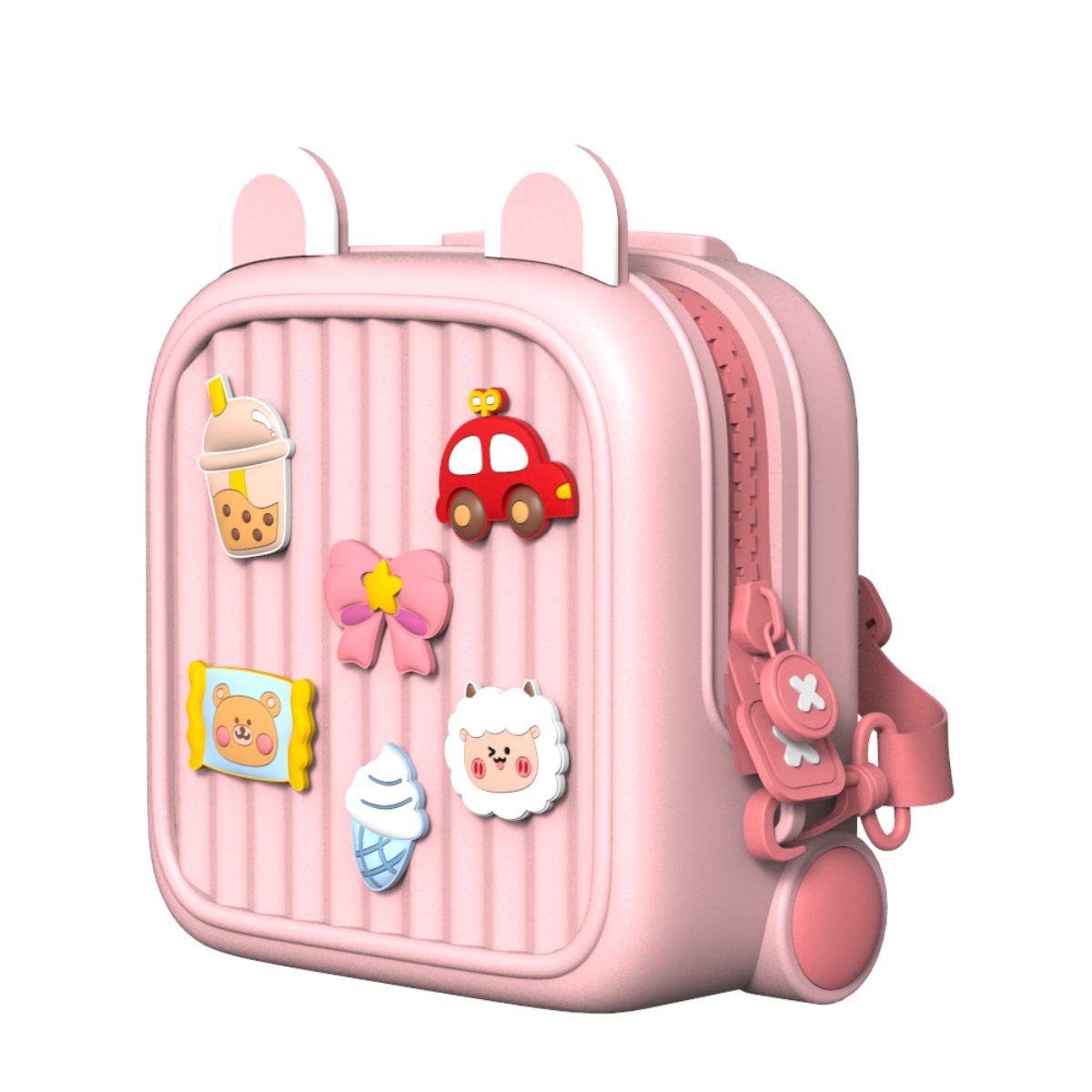 Ba Lô Đi Học, Đi Chơi Mini Kèm Charm KOOOL Hồng K32/PINK