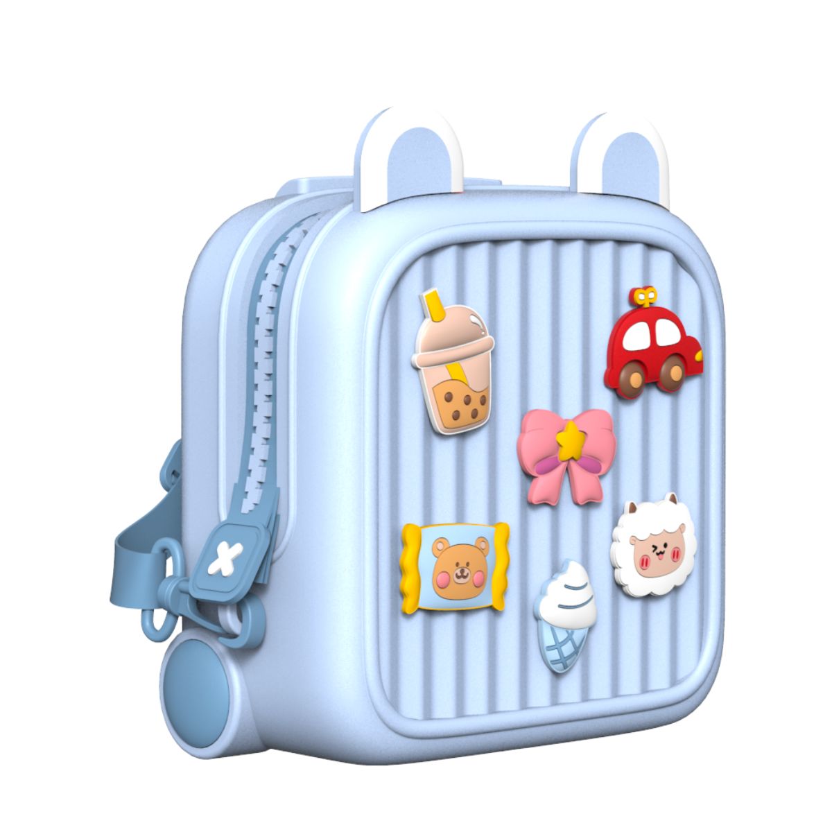 KOOOL Mini Backpack for School & Outings with Charms – Blue K32/Bl