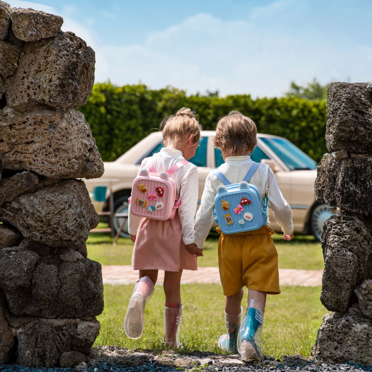 Ba Lô Đi Học, Đi Chơi Mini Kèm Charm KOOOL Xanh Dương K32/BLUE