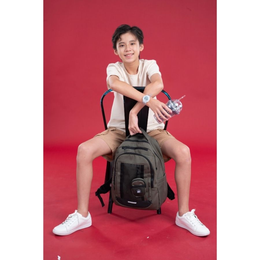 Balo Đi Học, Đi Chơi Dynamic Xanh Oliu CLEVER HIPPO BDY6204