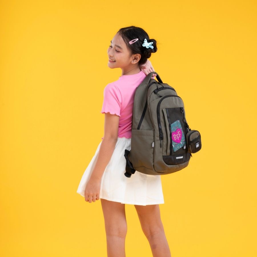 Balo Đi Học, Đi Chơi Dynamic Xanh Oliu CLEVER HIPPO BDY6204