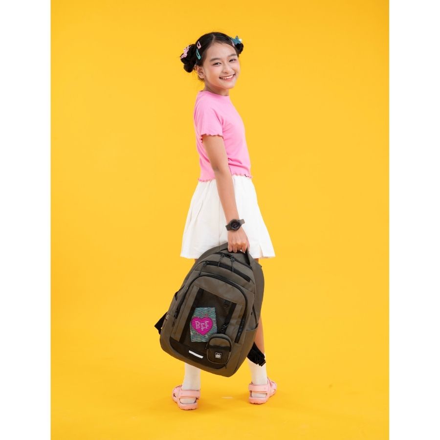 Balo Đi Học, Đi Chơi Dynamic Xanh Oliu CLEVER HIPPO BDY6204