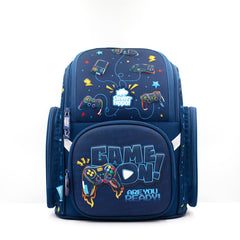 Balo Đi Học Fancy Game News Xanh CLEVER HIPPO BG1233