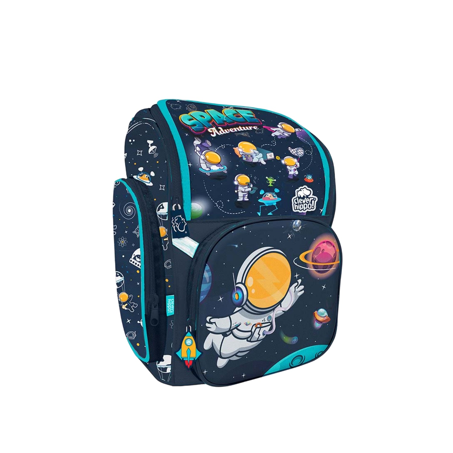 Balo Đi Học Fancy Space Adventure Xanh Clever Hippo Bs1220