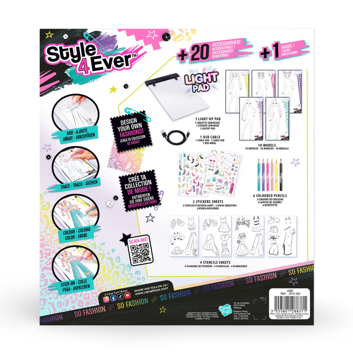 Đồ Chơi Bảng Vẽ Thiết Kế Thời Trang STYLE4EVER OFG320