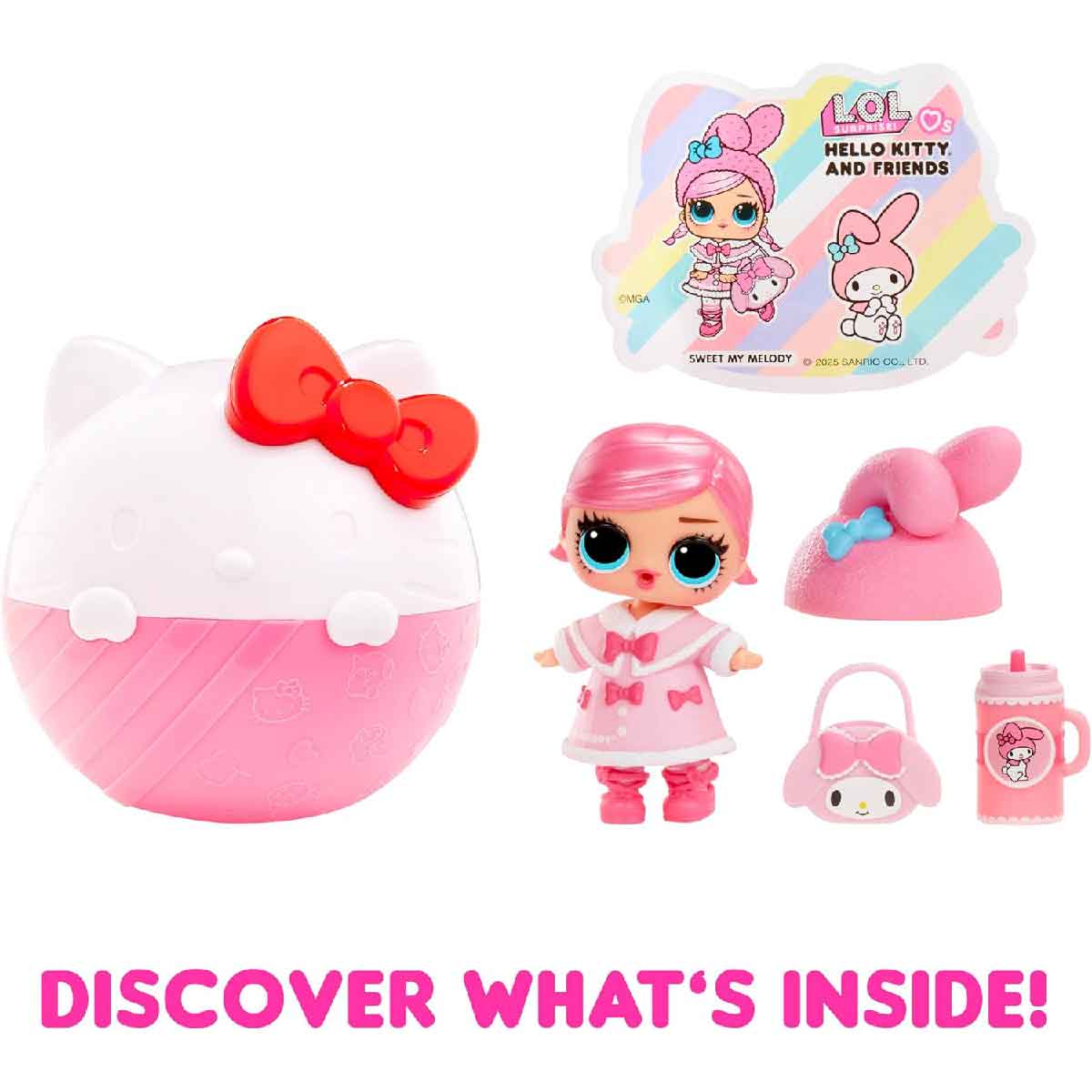 Đồ Chơi Banh Búp Bê Mèo Hello Kitty Và Các Bạn LOL SURPRISE 523840-EUC