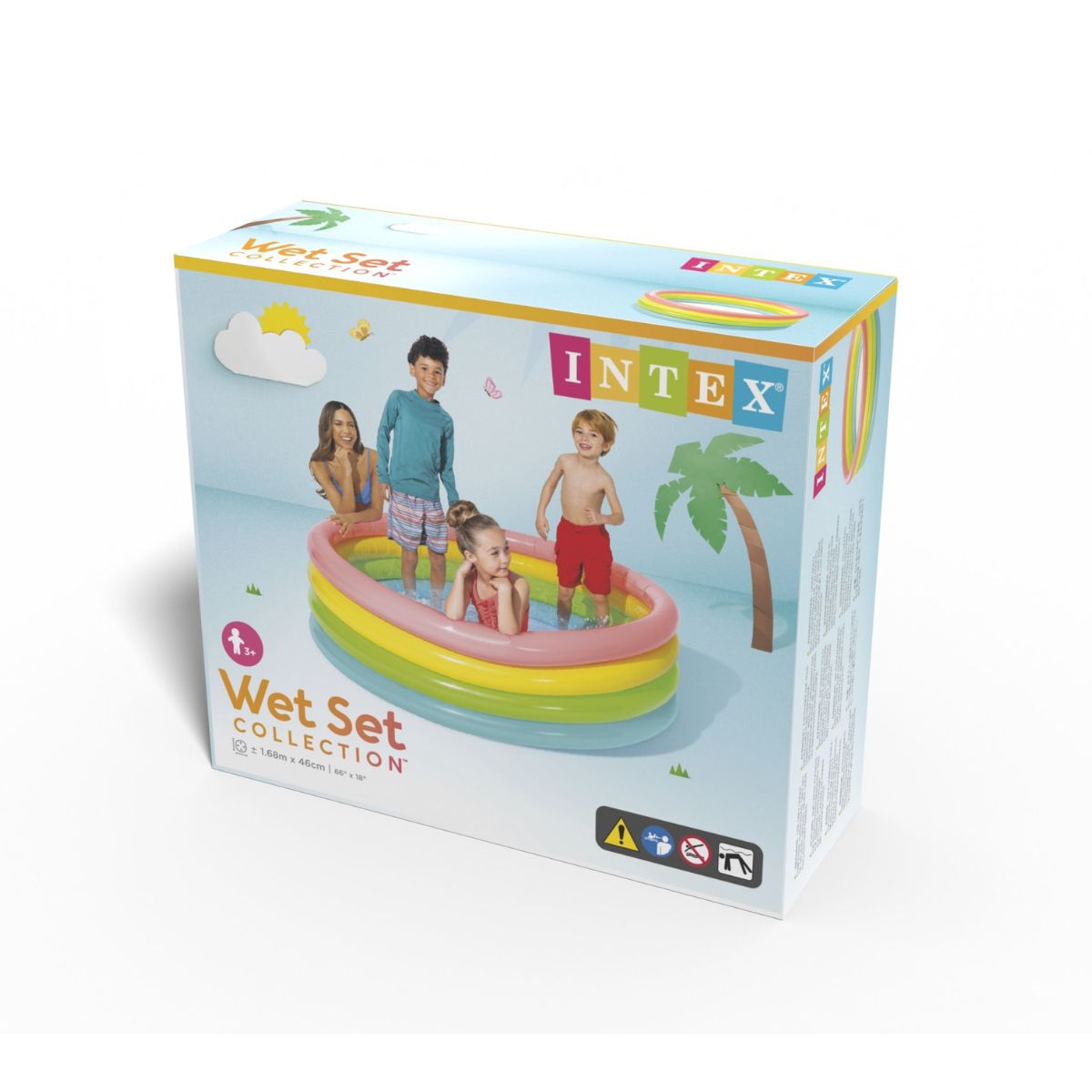 Đồ Chơi Bể Bơi Trẻ Em Nhiều Màu Đường Kính 1.68m INTEX 56441