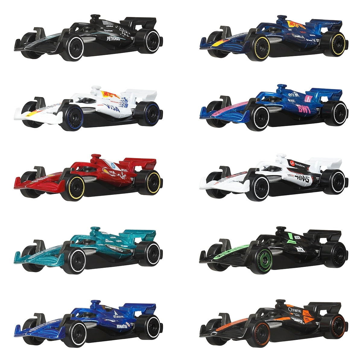Đồ Chơi Bộ 10 Siêu Xe F1 HOT WHEELS JMM24