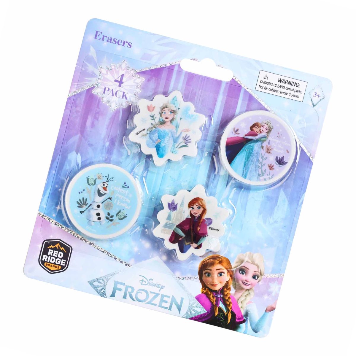 Disney Frozen 4 Pack Erasers RED RIDGE 100862