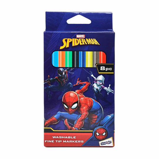 Bộ 8 Bút Washable Marker Spider Man RED RIDGE 100212