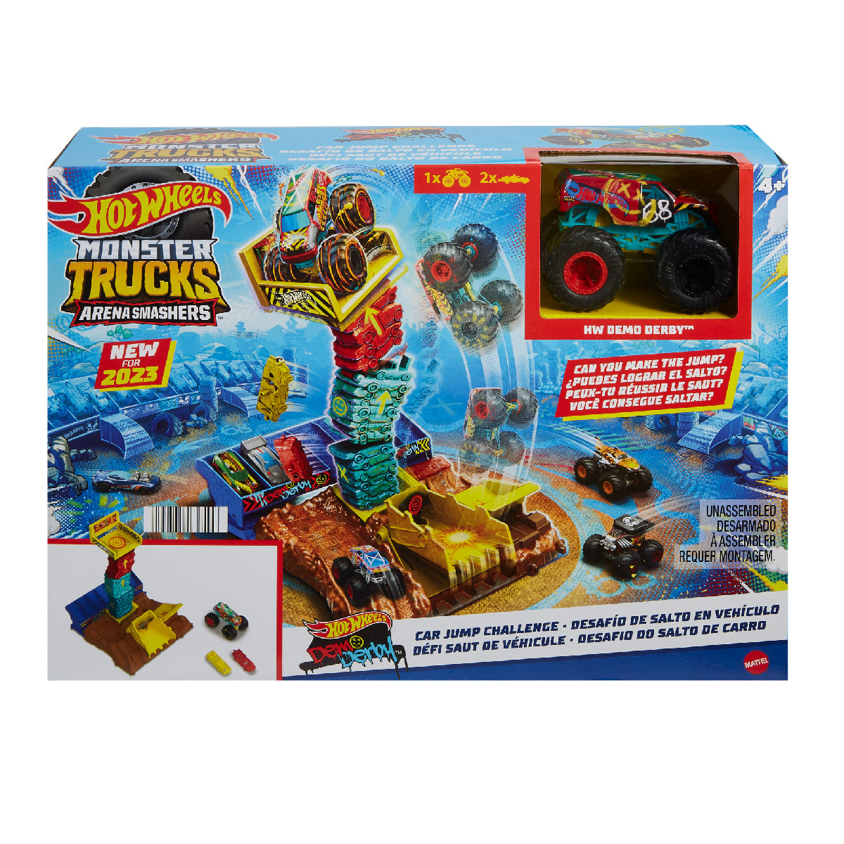 Bộ Đấu Trường Monster Trucks - Đánh Đổ Tòa Tháp Hot Wheels Hnb92