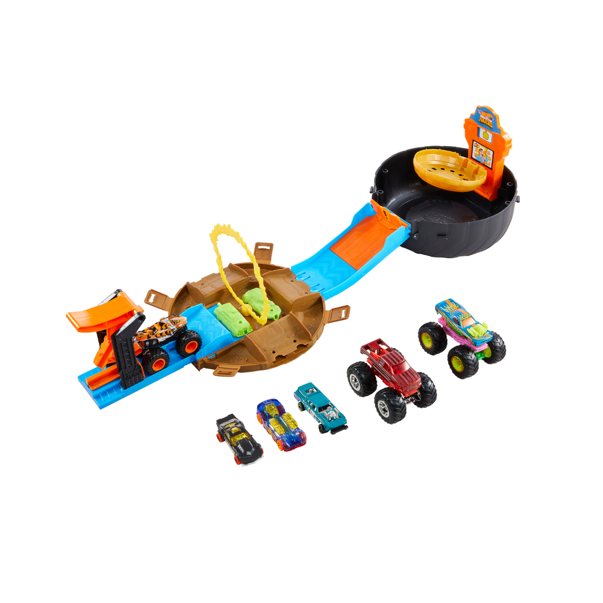 Bộ Đấu Trường - Thử Thách Địa Hình Bánh Xe Monster Trucks Hhy74